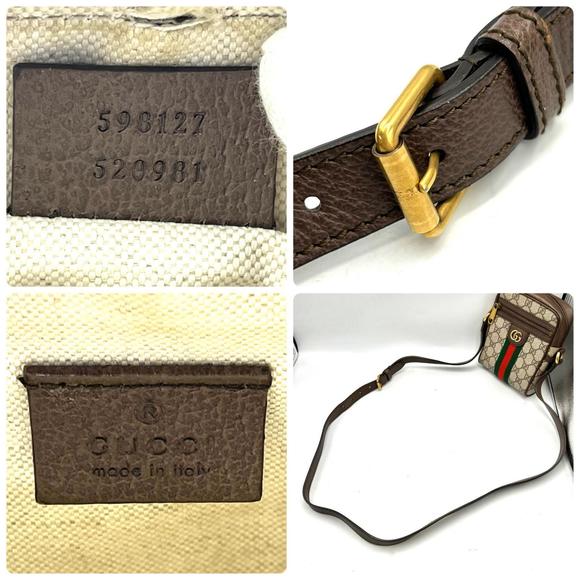 Gucci Offdia Shoulder Bag 598127 GG Supreme Canvas Brown Women's - Picture 8 of 10